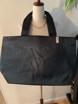 Victoria’s Secret tote large with diamonds overnight bag, black - $29.70