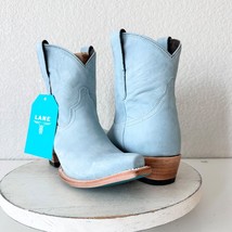 Lane EMMA JANE Blue Cowboy Bootie Womens 8 Leather Snip Toe Short Cowgir... - $138.60