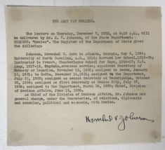 Herschel V. Johnson (d. 1966) Autographed Signed Vintage Signature Sheet... - £31.59 GBP