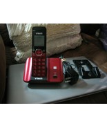 vtech CS6519-16 Red Cordless Telephone Handset &amp; Charging Base - £20.43 GBP