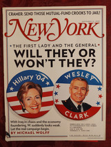 NEW YORK magazine September 22 2003 Hillary Clinton Wesley Clark Christina Ricci - £12.38 GBP