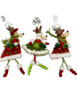 Pier 1 Imports Reindeer Fairy Ornaments Lot 3 Handmade Bendable Fashion ... - £10.50 GBP