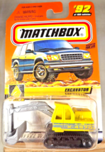 2000 Matchbox #92/100 Build It Series 19 MB 2000 Logo Excavator Yellow wBlk Base - £8.40 GBP
