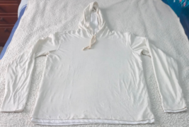 Vince Men’s 100% Cotton Casual Hooded Long Sleeve Ivory Pull Over Shirt ... - $33.98