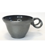 Small Pewter Tea Coffee Cup 1.5&quot; H Pinky Finger Handle Stamped Made in USA - $12.00