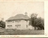 Vintage Postcard 1907 UDB Wall Lake Iowa IA - School House - $36.13