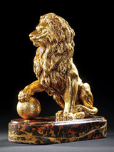 Soher Bronze Figurine Lion New - $9,800.00