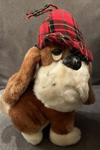 Vintage 1978 Dakin Shylock Basset Hound Detective Plush Dog Nature Babies Plaid - $23.36
