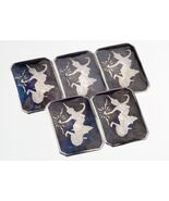 Gorgeous Sterling Silver Siam Niello Enamel Brooch Set of 5 (49.1g) - $547.19