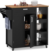 YITAHOME Kitchen Island with Storage, Rolling Kitchen Island on Wheels with - £174.90 GBP