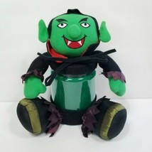 Halloween Plastic Body Candy Jar Containers Green Black Vampire Plush Head  - $331.97 MXN