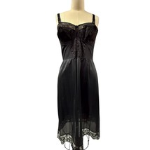 VTG 50s Pauline Gordon Pettico Slip-Bra Style 556 Black Lace Sz 38C Nylo... - $67.32