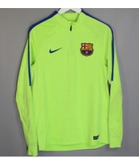 Nike Barcelona 1/4 Zip Drill Training Top Sz L Volt Green Soccer.  80892... - £30.48 GBP