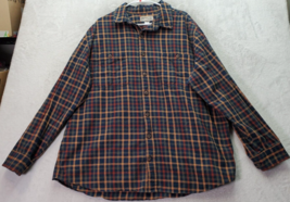 Duluth Trading Shirt Mens Tall 2XL Multi Plaid Flannel Cotton Collar Button Down - £18.13 GBP