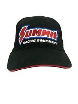 Summit Racing Equipment Baseball Hat Cap Hook &amp; Loop Black American Flag... - $10.95