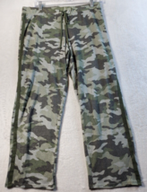 Lucky Brand Pants Womens Small Green Camo Print Polyester Flat Front Drawstring - £11.82 GBP