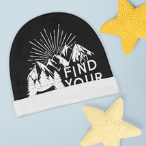 Customizable Baby Beanie with Inspiring Tent Graphic: Find Yourself - £19.47 GBP