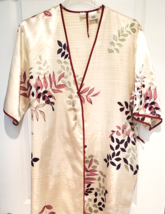 Secret Treasures Women&#39;s Floral Size Large Gown Tie at Waist Yellow Stripes - £16.62 GBP