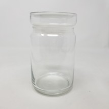 Clear Glass Jar &amp; Unusual Lid Storage Use for Candles Candy Flour Sugar ... - £11.97 GBP