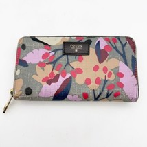 Fossil Sydney Floral Pattern Wallet Clutch With Zipper - $34.99