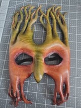 Handmade Leather Face Brown Mask Tree Roots Earth Larp Cosplay Halloween... - $49.50
