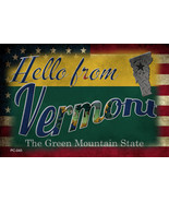 Hello From Vermont Novelty Metal Postcard - £12.56 GBP