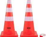 VEVOR Safety Cones, 6 x 36&quot; Traffic Cones, PVC Orange Construction Cones... - $198.99