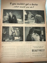 Beautyrest Mattress WWII Advertising Print Ad Art  - £6.25 GBP
