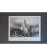 The Market Place, Quebec;  Mounted Collotype Print - $25.00