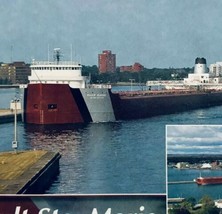 2000s Soo Locks Sault Ste Marie Postcard Posted Ships Boats Nautical E86RP5 - £11.56 GBP