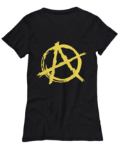 Anarchy A Women&#39;s T-shirt Gift Ancap Yellow Zen Anarchist Stuff Capitalist Peace - £20.33 GBP