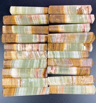 20pcs lot Banded brown, yellow and green onyx faceted points crystals he... - $39.60