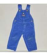 Vintage OshKosh B&#39;gosh Vestbak Blue Corduroy Overalls Toddler Size 3 USA - €22,87 EUR