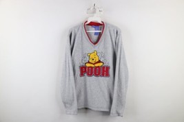 Vtg 90s Disney Womens L Spell Out Winnie the Pooh Corduroy Patch Fleece ... - £38.73 GBP