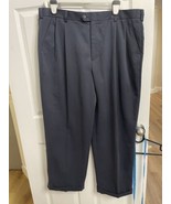 Izod Men&#39;s Flat Front Navy Blue XFG Khaki Pants 40x30 Polyester Blend Golf - £10.71 GBP
