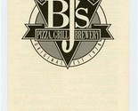BJ&#39;s Chicago Style Pizza Grill Brewery Menu 1999 Location List - $17.82