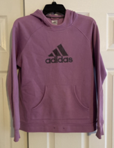 Vintage Adidas Women&#39;s Embroidered Sweatshirt / Hoodie - M - Purple - £14.72 GBP