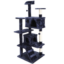 53&quot; Blue Cat Tree Tower Activity Center Large Playing House Condo For Cat Rest - £55.39 GBP