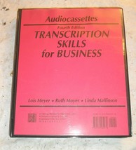 Transcription Skills for Business by Meyer, Lois, Moyer, Ruth, Cassette ... - £11.78 GBP