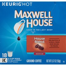 Maxwell House House Blend Coffee 18 to 144 Kcup Pick Any Quantity FREE S... - £18.87 GBP+