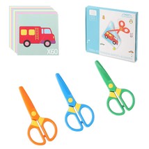 3Pcs Kids Plastic Toddler Scissors - Safety Scissors Training Kids Sciss... - £14.14 GBP