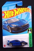 Hot Wheels HW Green Speed metallic blue Rimac Nevera NEW - $4.95