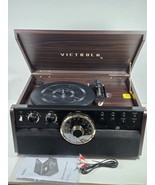 Victrola -The Empire Signature Bluetooth, FM, CD, Cassette 6-in-1 Record Player - $78.21