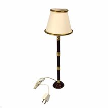 Floor Lamp Working LT3004 Wood &amp; Brass Minimum World Dollhouse Miniature - £11.09 GBP