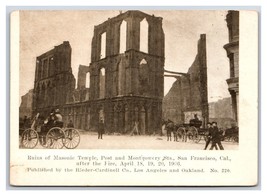 Ruins of Masonic Temple 1906 Fire San Francisco CA UNP Unused UDB Postcard V10 - £6.17 GBP