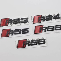 3D  Car Sticker  Logo Trunk Decal For Rs3 Rs4 Rs5 Rs6 Rs8 A4l A6l A3 A5 A8 S3 S4 - £59.56 GBP