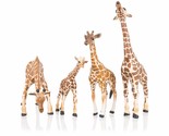 4Pcs Realistic Giraffe Figurines With Giraffe Cub, 2-7&quot; Plastic Jungle A... - $25.99