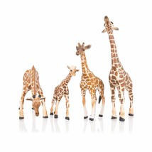 4Pcs Realistic Giraffe Figurines With Giraffe Cub, 2-7&quot; Plastic Jungle A... - £20.35 GBP