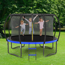 14FT Outdoor Big Trampoline With Inner Safety Enclosure Net, Ladder - $410.59