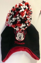 Disney MINNIE MOUSE Knitted Winter Beanie Pom Pom Hat Great Holiday Gift! - £9.68 GBP